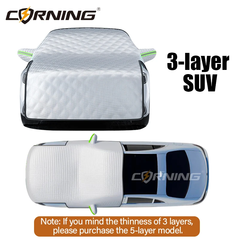 thumbnail image 2 of Mazda Cx5 Accessories X AUTOHAUX Outdoor Waterproof Sun Rain Snow Hail Protection With Left Side Door Zipper 210D-PU For Hyundai Venue Car Cover 2 of 11