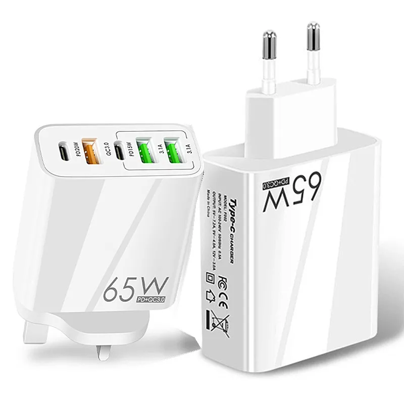 65W PD Charger Quick Charge 3 0 Type C USB Fast Charging Phone Adapter 