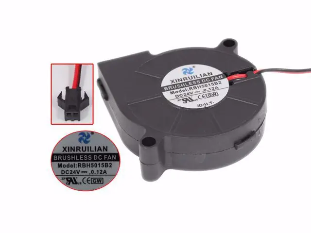 

Xinruilian RBH5015B2 DC 24 В 0.12A 50x50x15 мм 2-проводной Вентилятор охлаждения сервера