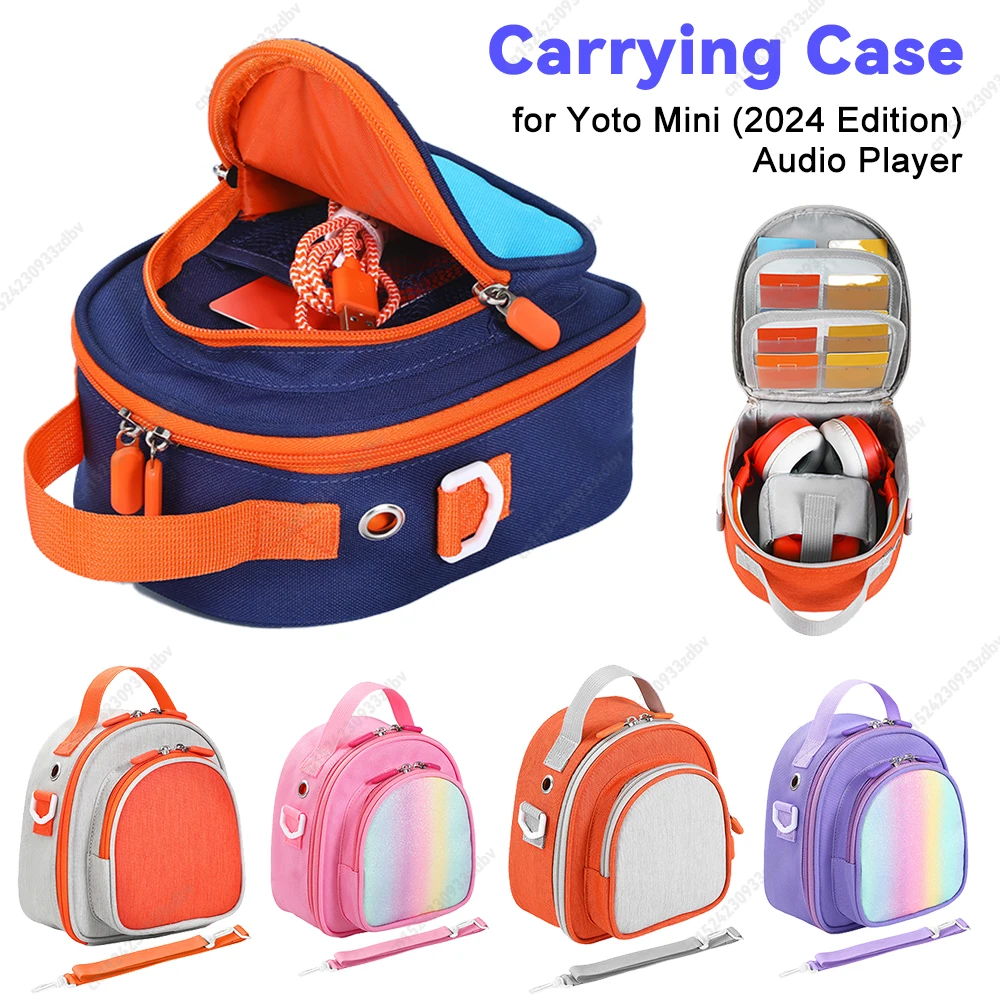 Housse Yoto Mini Accessoire Yoto Mini Étui Transport Yoto Mini 2024 - Sac EVA Avec Porte-cartes 30 Places - Noir Sac Rangement Lecteur Audio étui Yoto Mini