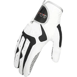 Professional Men's Breathable Golf Glove - Blue & White, Non-Slip Soft Fabric, Ideal Golfer Gift - Small S 22 (1pc Right Hand White)