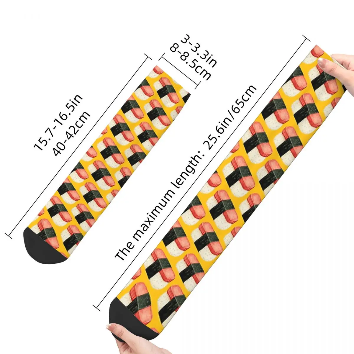 Musubi - Yellow sockings Long Socks Harajuku Comfortable Breathable Happy Gift sockings For Unisex