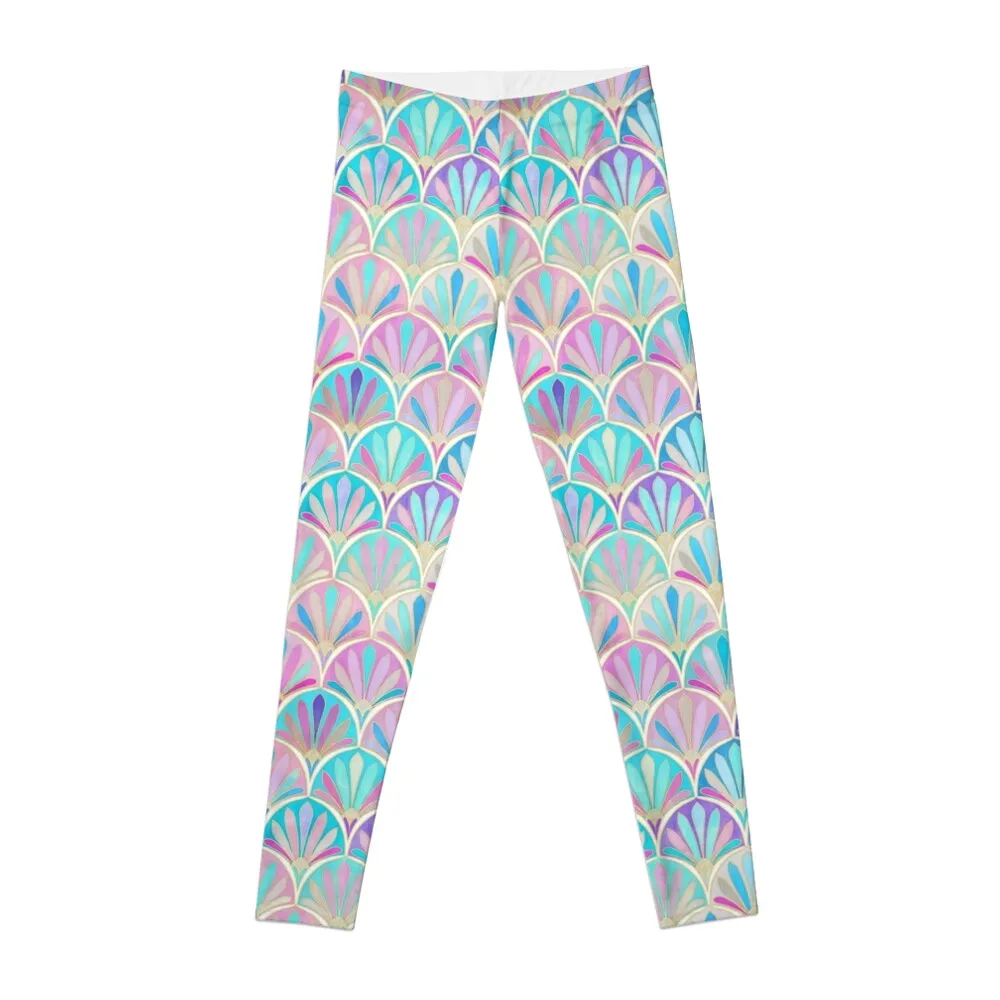 

Glamorous Twenties Art Deco Pastel Pattern Leggings gym pants Fitness clothing sports for push up Womens Leggings