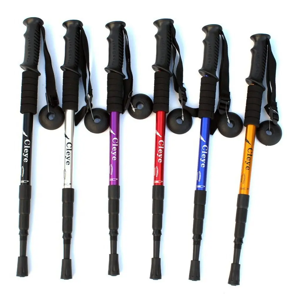 

Light Folding Aluminium Alloy Trekking Pole 4 Section Portable Anti Shock Alpenstock Outdoor Snow Walking Climbing Hiking Stick