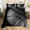 Basketball Court Print Bedding Set Twin Size,Ball Sports Games Themed Duvet Cover, Boys Game Room Decor Comforter Cover 1