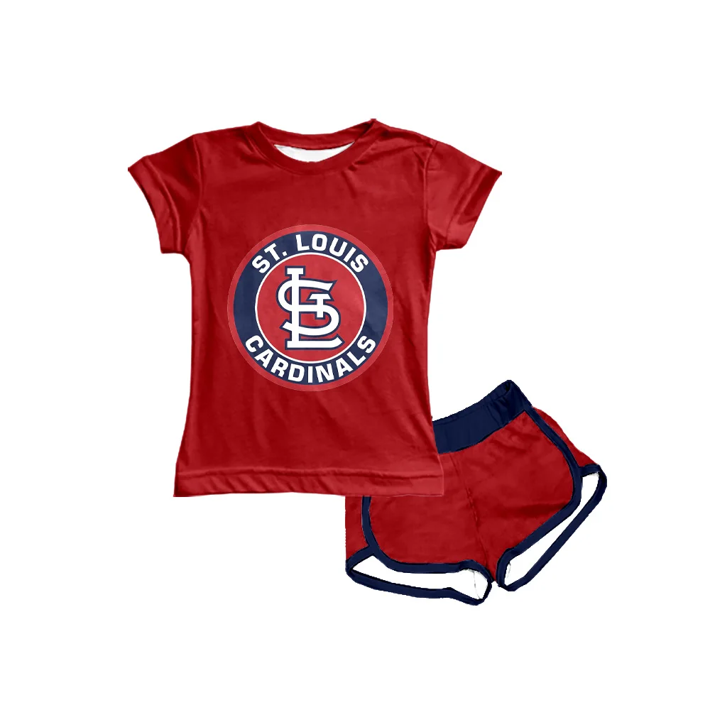 

Wholesale Kids Baseball School Outfits Summer T Shirt Sports Shorts Toddler Boys Sets Girls Clothes