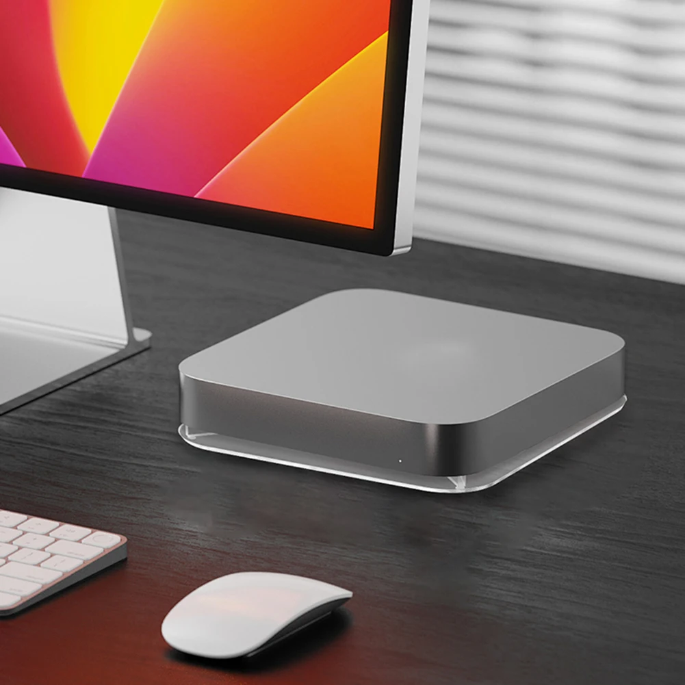 아크릴 브래킷 투명 데스크탑 스탠드 Mac Mini 2010-2020 M1/M2/Mac Mini M2 Pro/Mac Mini 2023용 미끄럼 방지 홀더
