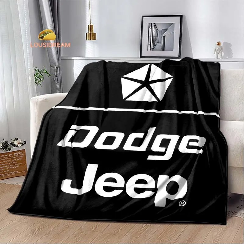

Dodge Logo Printed Flannel Soft Warm Blanket Retro Blanket Bed Bedroom Living Room Sofa Travel Picnic Blanket Birthday Gift