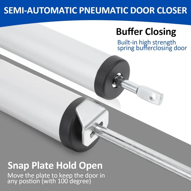2 Set Heavy Duty Pneumatic Closer Soft Closing Automatic Door Closer Adjustable Speed Positioning Door Stop Door Holder Hardware door stopper door closer