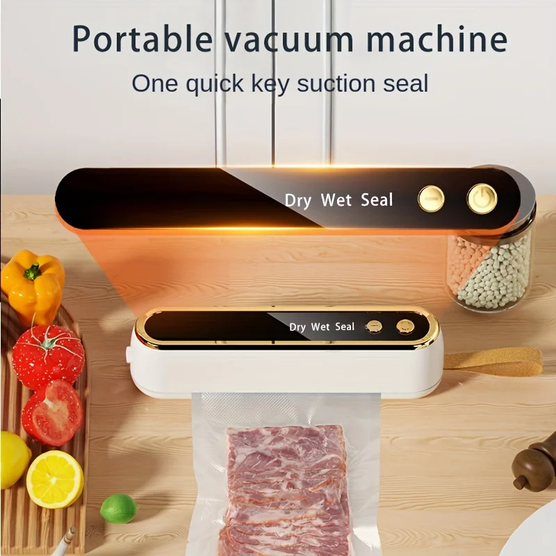 Mini Wireless Automatic Vacuum Sealing Machine Portable Food Packaging Plastic Sealing Machine