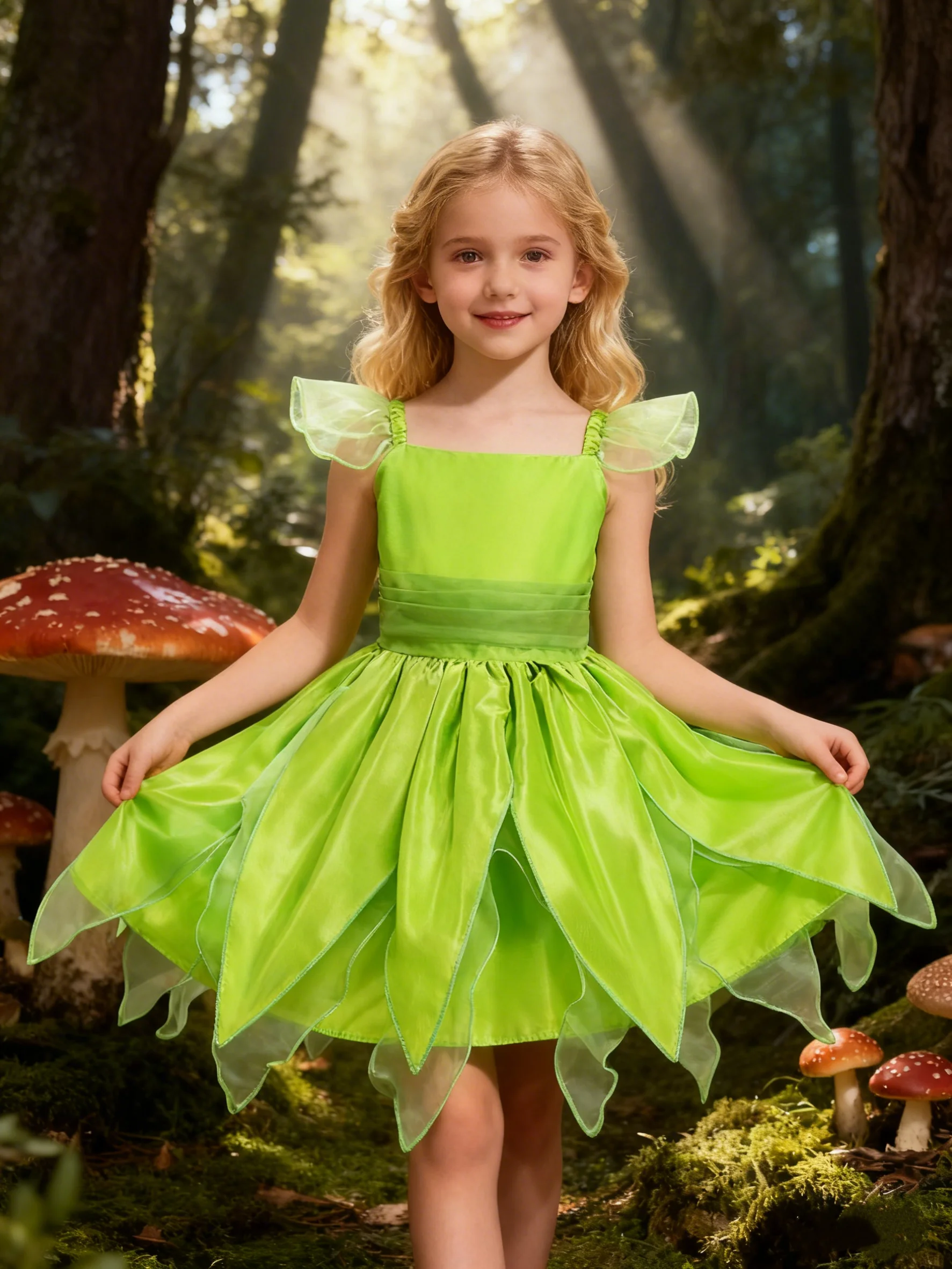 grunge fairy dress (MADE TO ORDER) Fairycore Green Dress main image 1