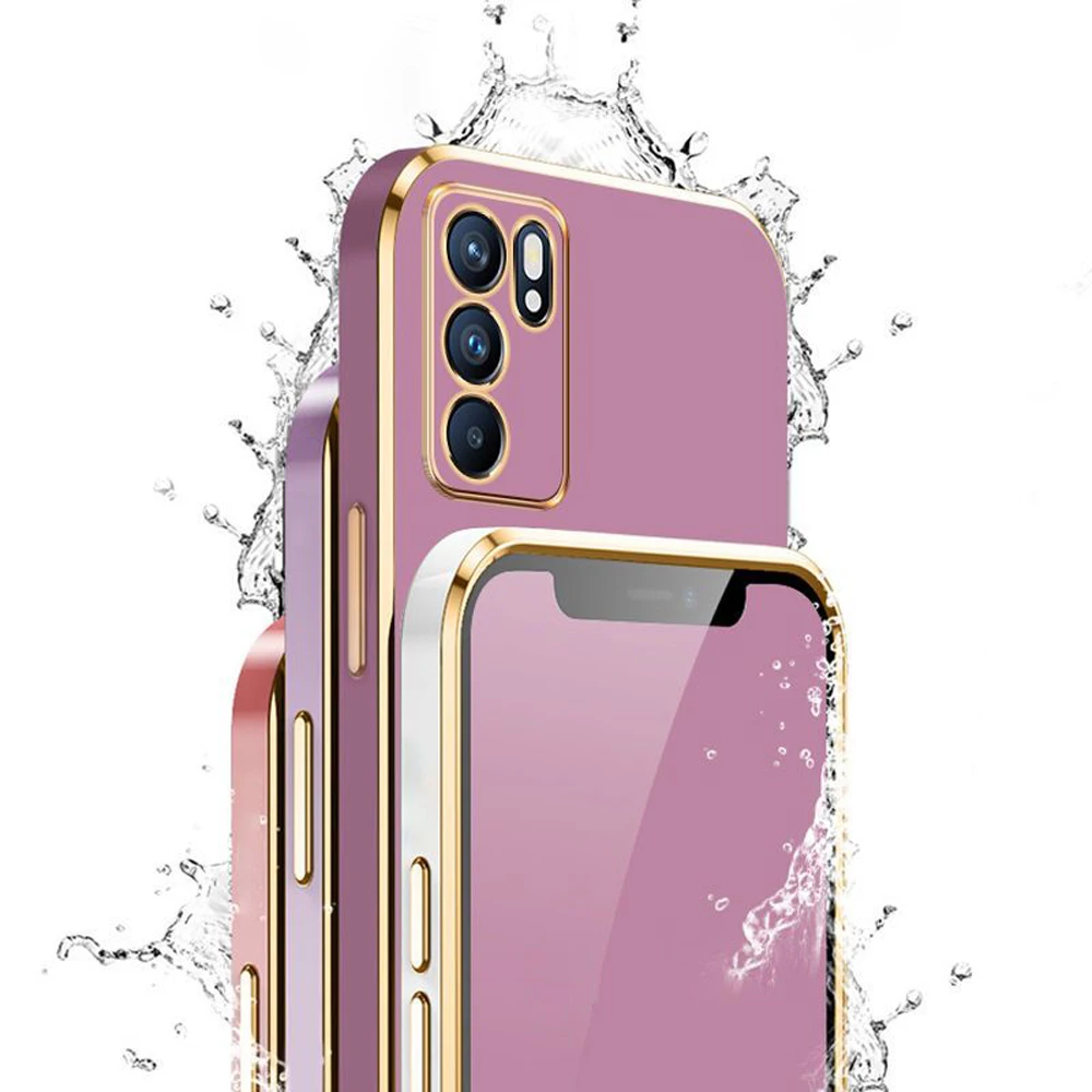 Luxury Square Plating Shockproof Back Cover