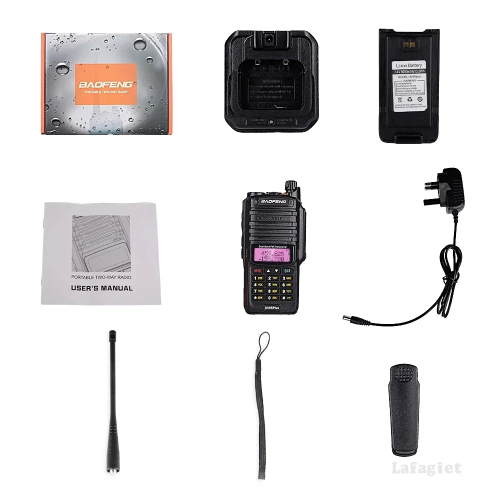 Waterproof Walkie Talkie IP68 Baofeng UV-9R Plus 10km High Power 10W Dual Band Two Way Radio UHF VHF Portable Ham Radio UV9RPLUS 6