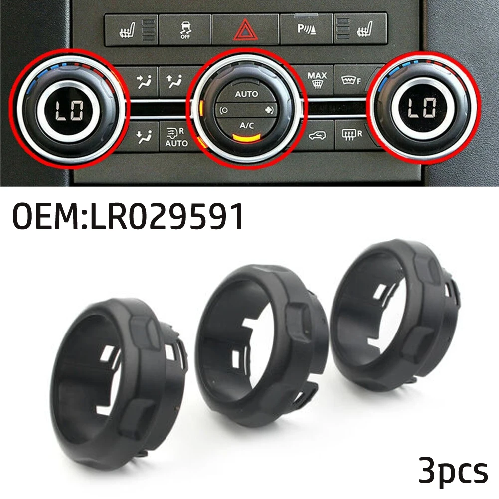 

3Pcs LR029591 For Land-Rover Discovery 4 For Sport Volume Air Conditioning Knobs Trim Cover Decor Car Interior Accessories Parts