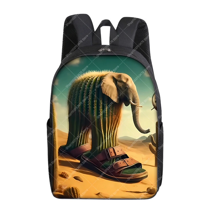Cartable Garçon Italien Brainrot - Sac à Dos Imprimé Requins AI, 40x13x27 Cm, Polyester Oxford, Rembourré
