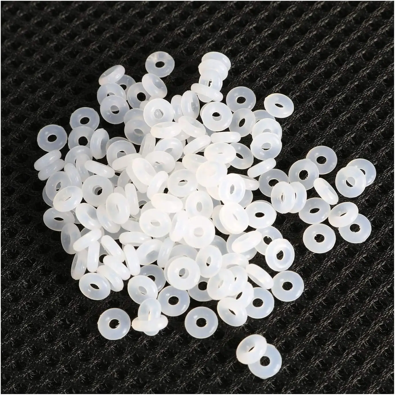 20/100 Stück Gummi-Sicherheitsstopper Transparente O-Ringe Perlen für DIY Armbänder Halsketten Schmuckherstellung Zubehör Basteln – Detail 6