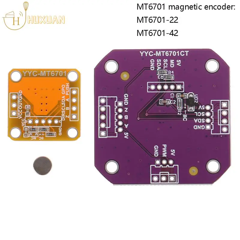 

Magnetic Encoder MT6701-22 MT6701-42 Magnetic Induction Angle Measurement Sensor Module 14 Bit High Precision Replacement AS5600