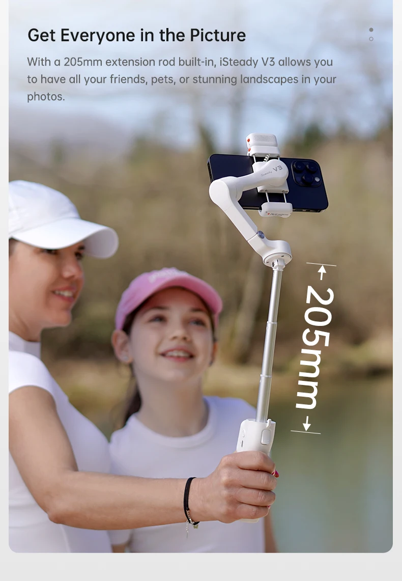 iSteady V3 Gimbal Stabilizer for Smartphone,3-Axis Phone Gimbal for Video Record