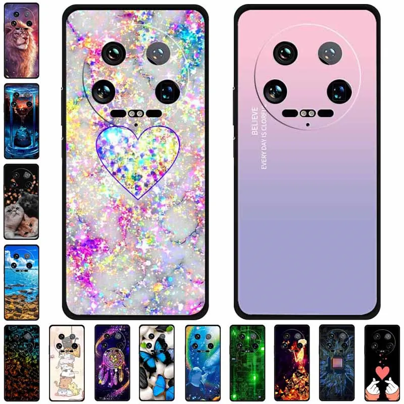 Per Xiaomi 14 Ultra Case Tpu Soft Painted Per Xiaomi Mi 14 Ultra 5G Cover In Silicone Lovely Fundas Protective 14 Ultra Shells Lion