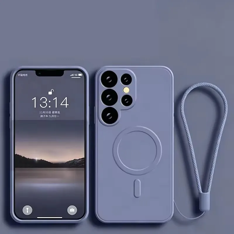 Magnetic Wireless Charging Liquid Silicone Case