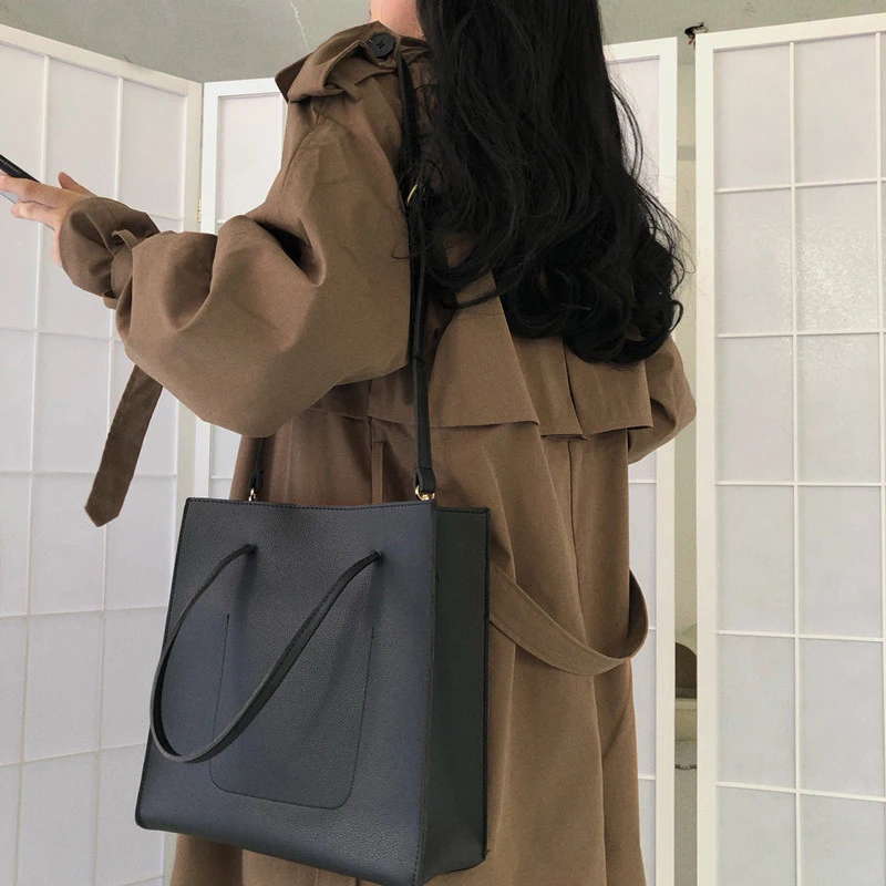 Women's New Retro Trench Coat Casual Women's Long Coat Loose Coat Autumn and Winter Fashion Double-breasted Trench Coat Femme