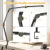 LED Desk Lamp with Clip, Multi-Angle Flexible 4-Segment 3-Light Source Office Desk Lamp, Table Lamp for Home Office Studio 6