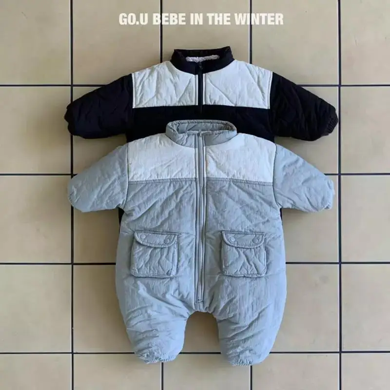 

Rompers Winter Season Warm Cotton Korean Childrens Clothing Baby Boys Plush Zipper Pocket Long Sleeve 2023 Splicing