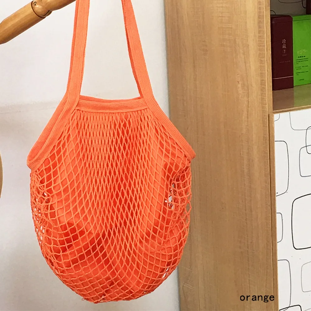 Eco-Friendly Reusable Cotton Tote Bag with Breathable Mesh Design