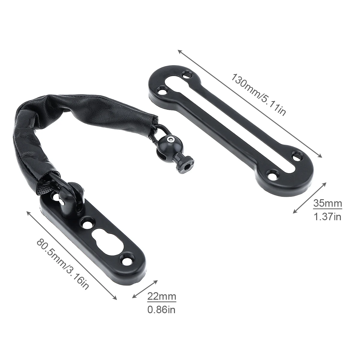 Deur Kettingen Rvs Deur Kettingslot Casting Guard Klink Lock Beveiliging Chain Met Pu Leather Cover Voor Binnen Huis deur