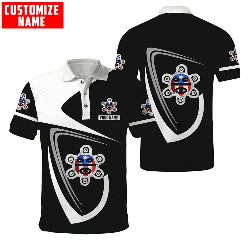 

PLstar Cosmos Personalized Name Puerto Rico 3D All Over Printed Mens Polo Shirt Summer Short Sleeve Shirt Casual t-shirt PPO-5