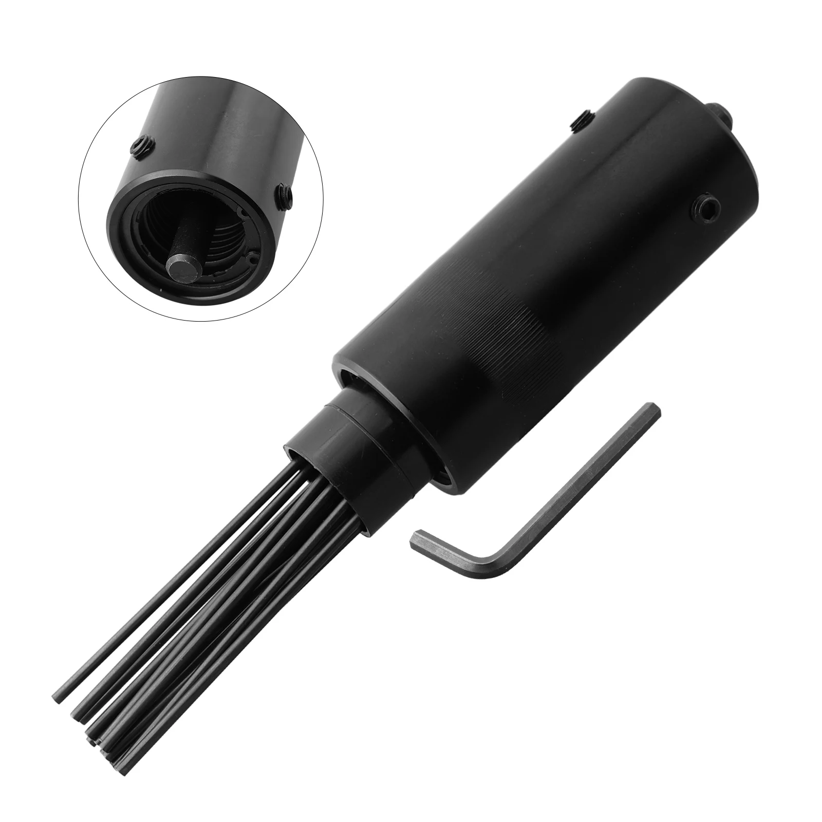 

Home Deruster Head Air Tools 19 Needle 225*50mm Black For Pneumatic Air Hammer Tools Rust Removal Rust Removel