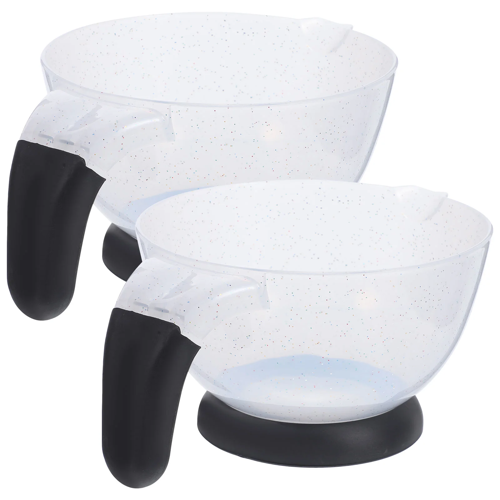 

2 Pcs Hair Dyeing and Baking Oil Thickened Mixing Coloring Bowl with Large Handle Styling 2pcs The Tools Dying Plastic Bowls