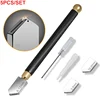 5PCS/SET Diamond Glass Cutter Professional Glass Bottle Tile Mirror Cutting Tools Oil Feed Diamond Cutter For 2-20mm Thick Glass 1