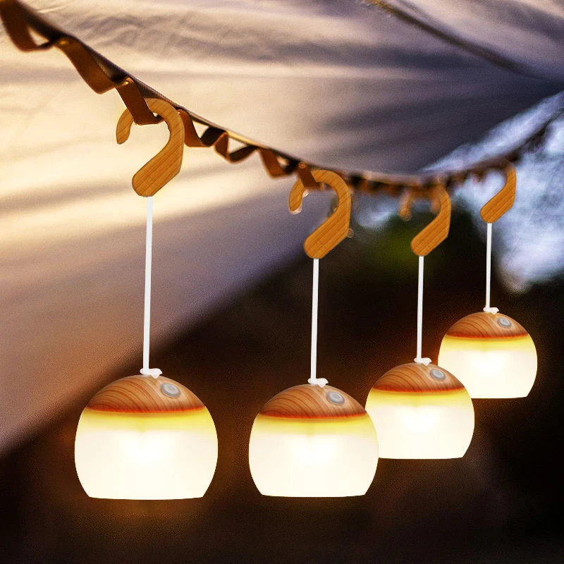 

Мини-фонарь для кемпинга в стиле ретро, USB-перезаряжаемая Подвесная лампа для палатки с питанием от батареи, настольная лампа, внешний аккумулятор для экстренных ситуаций