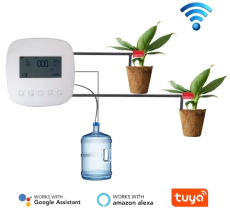

Tuya WiFi Smart Watering Machine,Smart Home Plants Irrigation Remotely Timer Controller Smart Life App,Via Alexa Google Home