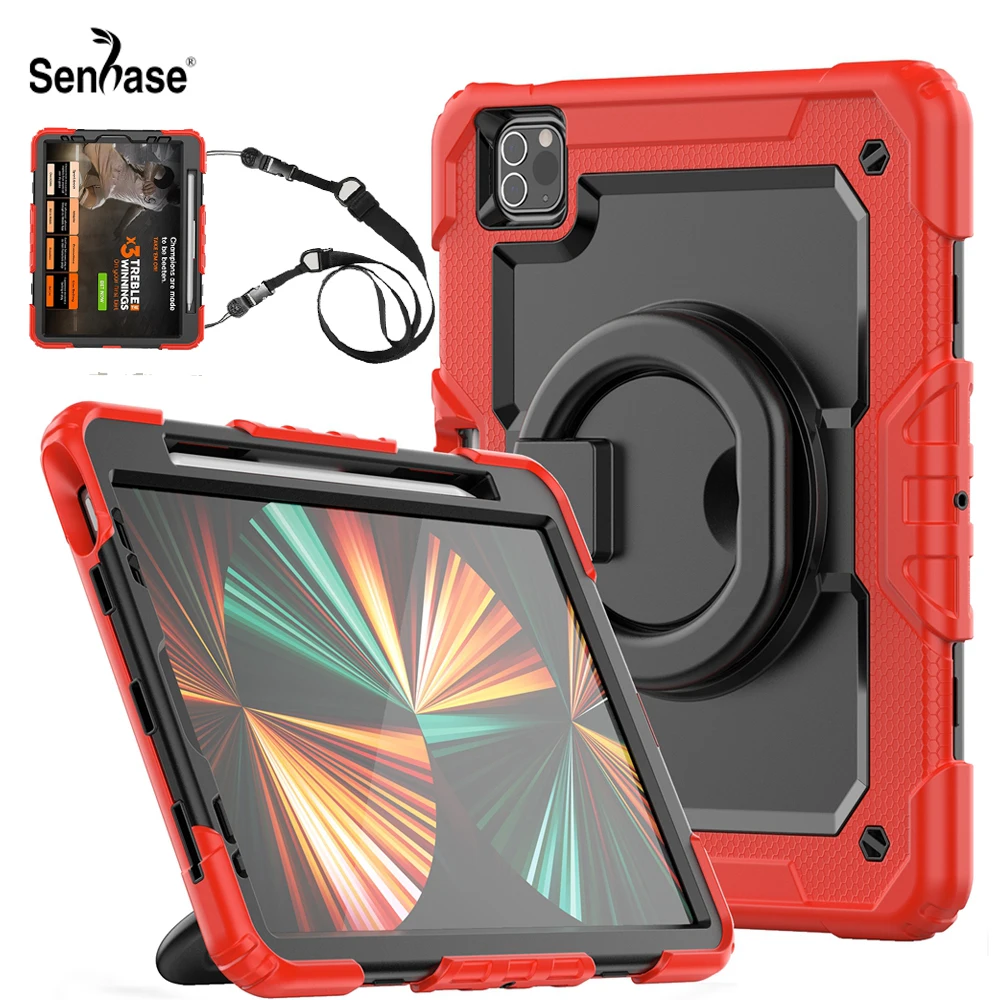 Per Apple Ipad Pro 11 2018 2020 2021 A1980 A2228 A2301 A2377 Caso Bambini Shockproof Tirare Anello Tracolla Supporto Tablet Copertura