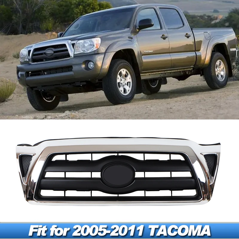 

Fit for Toyota TACOMA 2004 -2011 original car grille silver and black grille original front bumper grille accessory