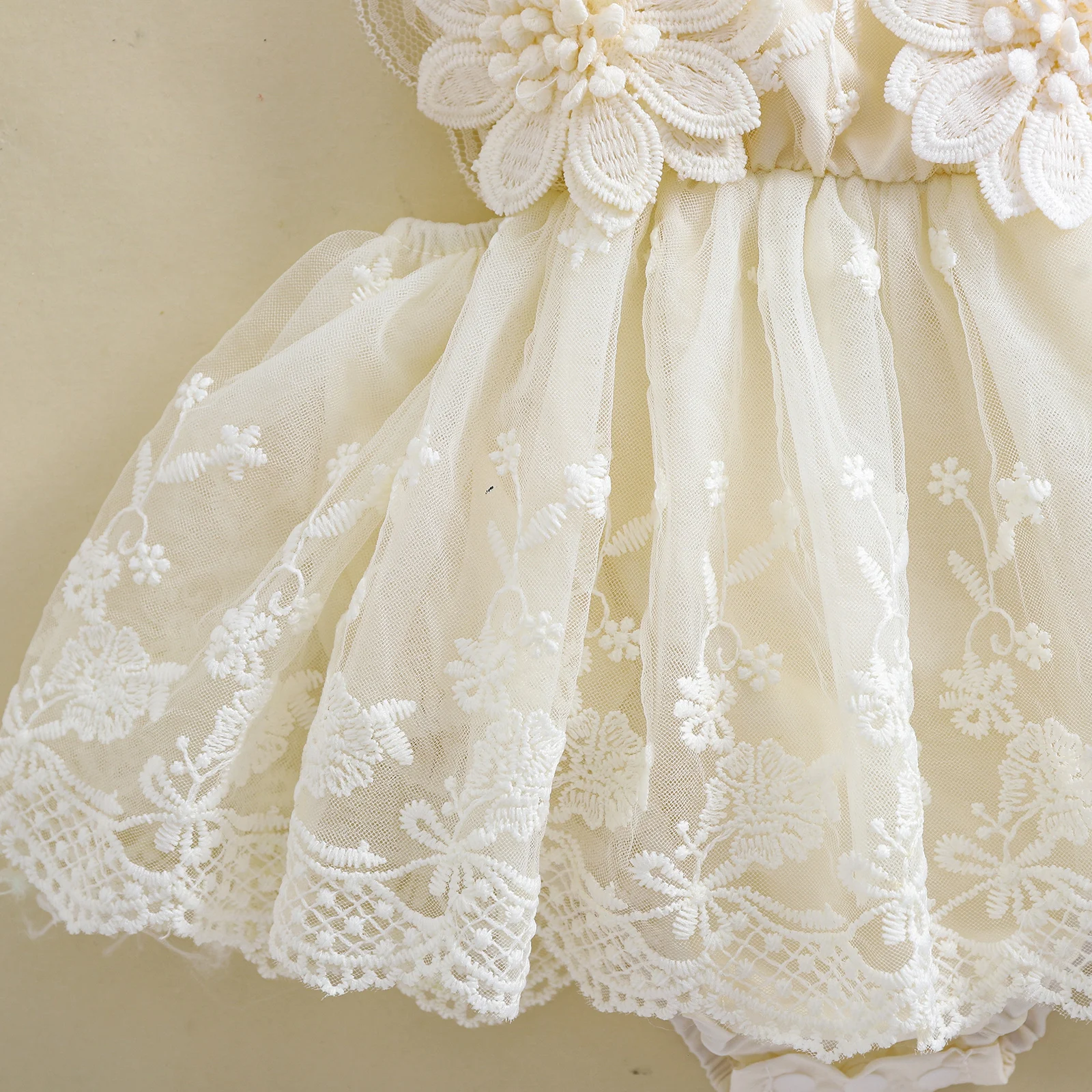 Baby Girl Lace Romper 4