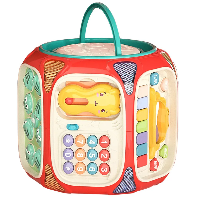 8 Game Modes Baby Activity Cube Fun Toddler Toy Piano Music Beats Drums Color Shape Sorter Learning Early Education Kid Toys