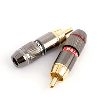 4/8/12PCS 24K Gold Plated Pure Copper Zinc Alloy Monster RCA Plug Connector Audio Connector Power Speaker Plugs Connector - Image 4
