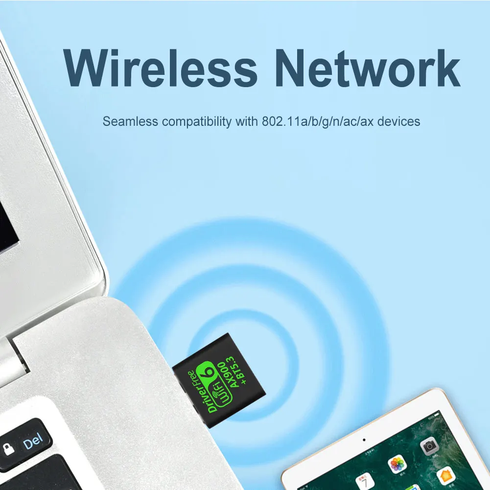 USB WiFi 6 블루투스 호환 5.3 어댑터 2in1 동글 듀얼 밴드 2.4/5.8GHz 미니 USB WiFi 동글 PC/노트북용 USB WiFi 어댑터