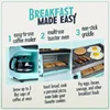 Nostalgia 3-in-1 Breakfast Station - Includes Coffee Maker, Non-Stick Griddle, and 4-Slice Toaster Oven - Breakfast Maker 3