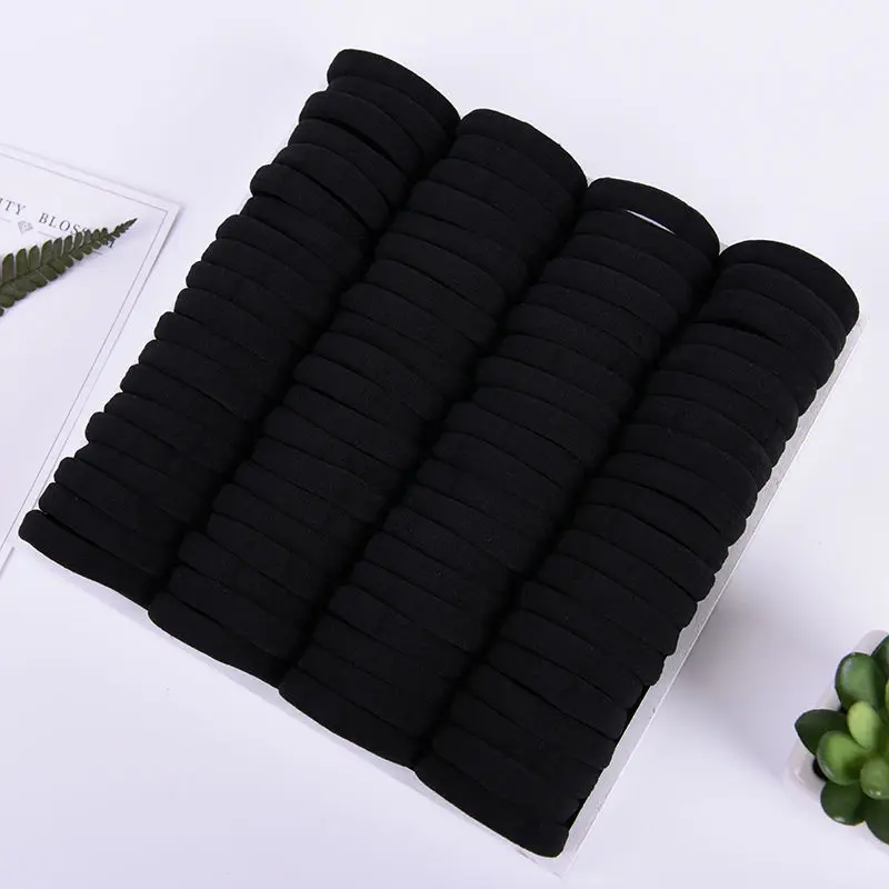 

Seamless head rope thickened and elastic black high elastic hair loop hair rope adult hair accessories simple binding 30pcs
