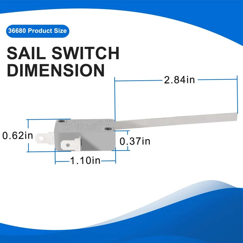 36680 세일 스위치 교체, Atwood 하이드로 불꽃 RV 캠핑카 용광로 모델, 36133 31377 1522, 2 단계 2 팩