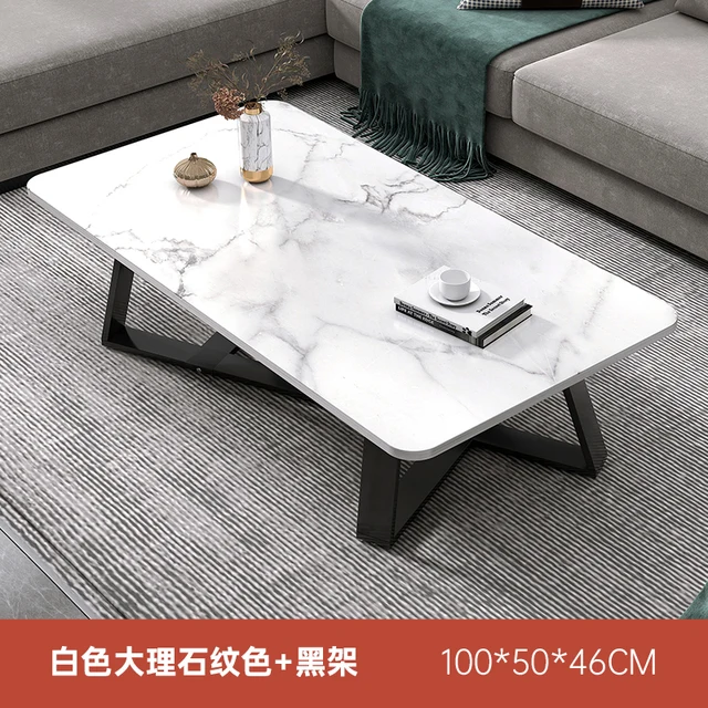 Luxury Coffee Tables Living Room Modern Design Marble Top Minimalist Low Dinning Table Nordic Mesa Auxiliar Bedroom Furniture 100cm