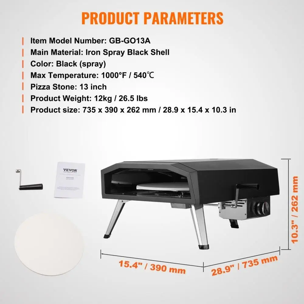 13 Inch Portable Gas Pizza Oven 2