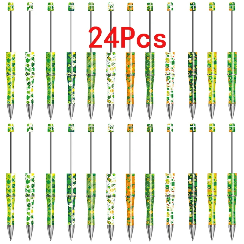 

24Pcs Four-leaf Clover Beaded Pen School Supplies