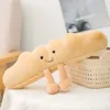 Creative Toast Plush Bread Pendant Croissant with Bell Squeaky Dog Toy Interactive Bite-resistant Plush Chew Toy Pet 6