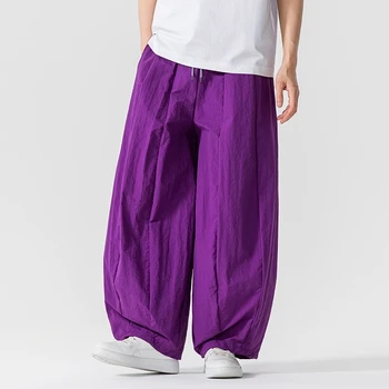 Pantaloni Uomo Nuova Estate Pantaloni larghi leggeri e sottili in vita elastica Sport all'aria aperta maschili Pantaloni larghi casual oversize da uomo Streetwear 1