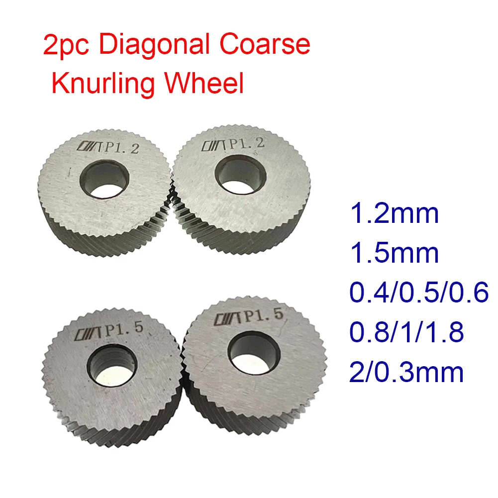 2PCS reticulated knurling tool 26x8x8mm steel straight knurling wheel 0